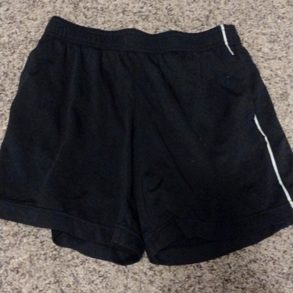 Black athletic shorts